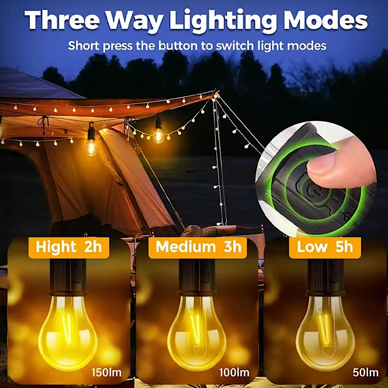 لامپ کمپینگ شارژی آویزی ضدآب و نشکن