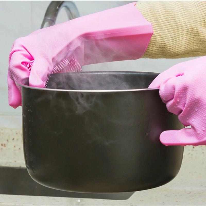 دستکش ظرفشویی اسکاچ دار سیلیکونی